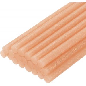 Bâtons de Colle pour Pistolet à Colle Chaude,200mm de Long x 7mm de Diamètre,Parfait pour les Projets d'Artisanat Diy et le Scellement,Paillettes Orange,20 Pièces - Neuf