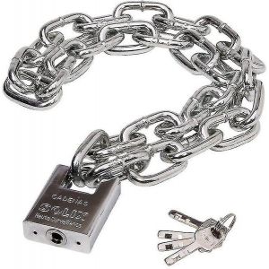 Antivol À Disque Robuste Pour Vélo Avec Chaîne De 8 Mm - Sécurisez Vos Objets De Valeur Avec Une Construction En Acier Durable Et Un Cadenas Fiable - Neuf