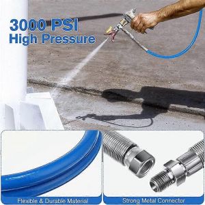 Tuyau d'extension de peinture airless de 4 pieds,Tuyau de fouet de peinture sous pression 3/16 pouces,Peinture murale étendue 3000PSI Tu - Neuf
