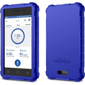 Silicone &Eacute;tui pour Omnipod Dash,L&eacute;ger Coque Anti-d&eacute;rapante Housse de Protection Compatible avec Omnipod Dash PDM (Personal Diabetes Manager),(Bleu Marine) - Neuf