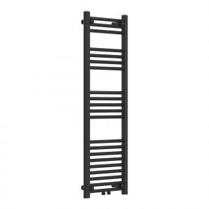 Radiateur s&egrave;che-serviettes chauffage salle de bain acier 120 x 40 cm noir Helloshop26 03_0010414 - Neuf