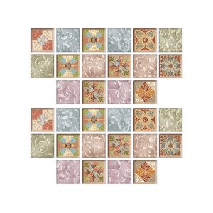 32 autocollants imperm&eacute;ables et auto-adh&eacute;sifs pour carrelage, id&eacute;aux pour la d&eacute;coration int&eacute;rieure - Neuf