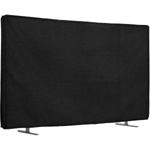 MEVRONISSHOP-Housse &eacute;cran TV Compatible avec 40" TV - Protection d'&eacute;cran t&eacute;l&eacute;vision en Lin - Noir - Neuf