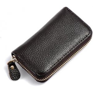 Etui Porte-Clé Cuir,Etuis Porte-Clés de Voiture,Porte Clef Cuir,Portefeuille,Porte Clés Clef Protection Organiseur,Porte-clés avec Crochet en métal Et Fermeture éclair,Avec 6 crochets - Neuf
