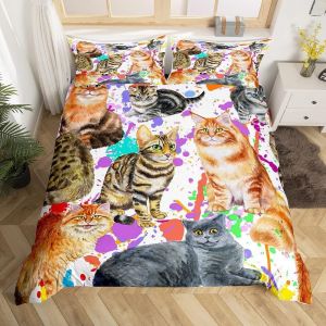 Homewish Parure De Lit Motif Léopard Et Papillons Pour Enfants, Adolescents Et Hommes, Housse De Couette Marron Motif Guépard, Housse De Couette Motif Animal Africain, - Neuf