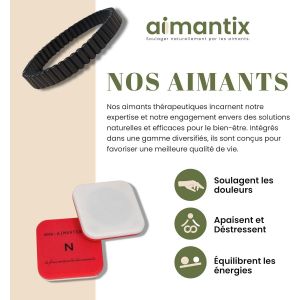 Bracelet Hématite Magnétique Homme Et Femme Petites Billes - Bracelet Aimant À Facettes - Apporte De L'energie Et De L'apaisement - Allie Les Qualités Des Minéraux Et Des Aimants - Neuf