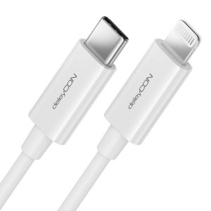TRAHOO-0,5m C&acirc;ble de Recharge USB-C Lightning C&acirc;ble de Donn&eacute;es C&acirc;ble de Recharge Ultra Rapide Certifi&eacute; MFI pour iPhone 14 13 12 11 Pro Max Mini Power Delivery - Blanc - Neuf
