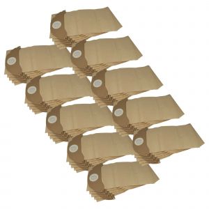 vhbw 50x Sacs compatible avec K&auml;rcher WD 2 Premium, SE 6.100, WD 2.500, WD 2.400 M, SE 5.100 aspirateur - 44cm x 20cm marron - Neuf
