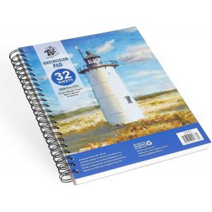 Tbc Papier Aquarelle A4 Bloc De 32 Feuilles (22,9 X 30,5 Cm) Sans Acide Pressé À Froid Papier Pour Aquarelle Peinture Crayon Encre Et Acrylique - Neuf