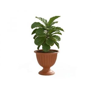 Pot Sur Pied Rond &Oslash; 36 Cm H 36,5 Cm Terre Cuite Plastique - Neuf