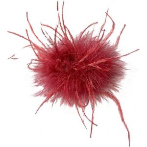 Kal-Lot De 2 Broches &Agrave; Plumes Naturelles Pour Femme Et Fille - Plume D'autruche Naturelle - Accessoire De Cheveux - Pour Mariage, F&ecirc;te, Festival - Neuf