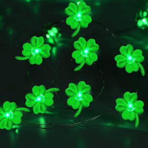 Kalanka-Guirlande Lumineuse De Saint-Patrick,30 Led Lumi&egrave;re De F&eacute;e Irlandaise 3m,Guirlande Lumineuse &Agrave; Led En Forme De Tr&egrave;fle,Pour F&ecirc;te De La Saint-Patrick Int&eacute;rieur Et Ext&eacute;rieur - Neuf