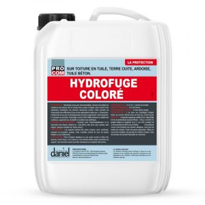 Hydrofuge color&eacute; toiture, imperm&eacute;abilisant toiture tuile, ardoise, terre cuite, b&eacute;ton, ciment, ravive les teintes PROCOM 20 litres Brun (RAL 8014) - Neuf