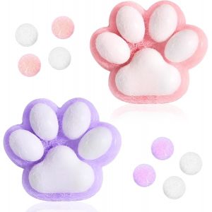 KAL-Squishy Patte De Chat Jouet, 2 Pcs Jouet En Silicone Squeeze Patte De Chat, Yoyo Squishy, Fufu Squishy Patte De Chat, Jouets À Presser Sensoriels Doux, Kawaii Jouet Anti-Stress Pour Enfants Et Ad - Neuf