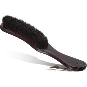 MEVRONISSHOP-Brosse &agrave; v&ecirc;tements, poils d'animaux, manche en bois de h&ecirc;tre, poils de sanglier pour costumes et cachemire, &eacute;limine les peluches et les poils d'animaux en douceur, id&eacute;ale pour la laine, - Neuf