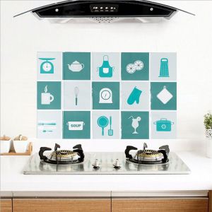 HJLIAN Papier peint autocollant impermeable et anti-huile pour cuisine (vert) - Neuf