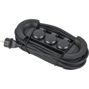 30925 Bloc Multiprises Étanche Professionnel Outdoor Avec Rallonge Électrique 10M, 3 Prises 16A, Câble 10M H05Rr-F 3G1.5, Ip44 Ik09 Ultra-Robustes, Idéal Pour Chantiers, Garages Et Jardins - Neuf