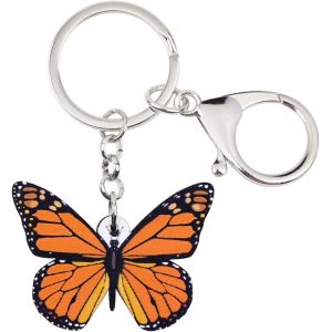 KAL-Porte-Cl&eacute;s En Acrylique Vif Morpho Monarque Papillon Pour Sac &Agrave; Main, Cadeau D'&Eacute;t&eacute; Pour Femme - Neuf