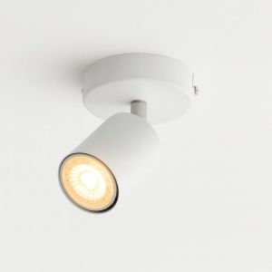 Plafonnier Led, Spot Mural 1 T&ecirc;te Pivotantes Et Orientables, Gu10 (Sans Ampoules) Plafonnier Moderne 230v Pour Salon Chambre Cuisine Couloir (Blanc) - Neuf
