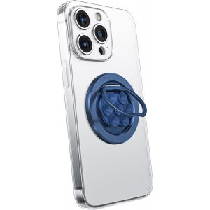 Anneau Telephone Portable pour MagSafe R&eacute;glable &agrave; 360&deg;, Ventouse Telephone Portable Support T&eacute;l&eacute;phone pour Vid&eacute;os TikTok et Selfies, Compatible avec S&eacute;ries iPhone 16/15/14/13/12 (Bleu) - Neuf