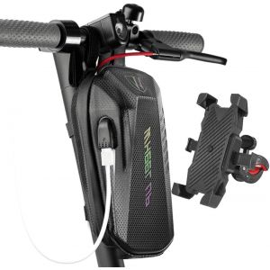 SUBZONAL-Sac de Trotinette &Eacute;lectrique, 2L/3L Sacoche Guidon avec USB, Support Telephone, Guidon Sacoche pour Xiaomi Mijia M365, Scooter &Eacute;lectrique Voiture - Neuf