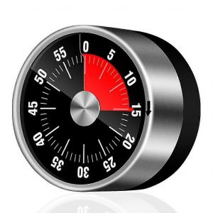 Minuterie De Cuisson D'alarme En Acier Inoxydable De 60 Minutes Avec Horloge Magnétique D'alarme Forte - Neuf