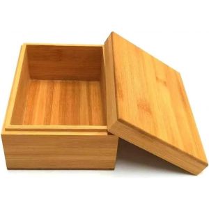 Boîte De Rangement En Bois De Bambou Avec Couvercle,Combinaison De Boîte De Rangement En Bois,Boîte De Rangement,Bambou,Naturel,Non Peint,Boîte En Bois,Boîte Cadeau,Boîte À Thé De - Neuf