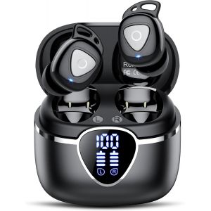 Ecouteurs Bluetooth Sans Fil, 2025 Écouteurs Bluetooth 5.4 Hi-Fi Stéréo, 40H Casque Intra-Auriculaires Avce 4 Enc Réduction Antibruit Mic Et Écran Led, Ip7 Étanche Oreillette Pour Ios Android, Usb-C - Neuf