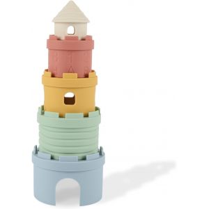 Tdrfl-Jouet De Tasses Empilables,Jouets De Dentition,Tasses Empilables,Anneaux De Dentition En Silicone De Qualité Alimentaire,6 Mois Et Plus,Jouet De Bain Doux - Neuf