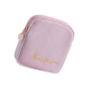 Tissu imperm&eacute;able Sac &agrave; Glissi&egrave;re pour les Femmes - Portable de Stockage pour les Articles d'Hygi&egrave;ne, des Pi&egrave;ces de monnaie, et Essentials - Rose 13x13 CM - Neuf