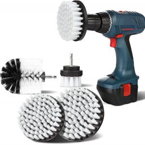 Brosse de nettoyage de perceuse 4 pièces,brosse rotative 2 « /3,5 » / 4 « / 5 » brosse de nettoyage de perceuse électrique à poils doux - Neuf