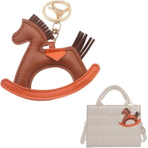 KAL-Porte-Cl&eacute;s Avec Breloque Poney Pour Sacs &Agrave; Main, Sacs &Agrave; Dos Et Cl&eacute;s, Porte-Cl&eacute;s Mignons Pour Femmes, Accessoires De Voiture (Jolis Porte-Cl&eacute;s) - Neuf