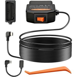 OBD Dash Cam Hardwire Kit Connecteur USB Type-C V&eacute;hicules 12-24V C&acirc;ble d'alimentation OBD pour Dashcam Surveillance du Parking 24/7 Protection Contre la Basse Tension pour Voiture &Eacute;lectrique - Neuf