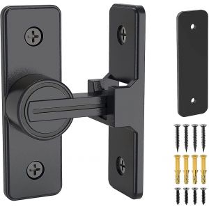 Quincaillerie de verrouillage robuste &agrave; 90 degr&eacute;s pour porte de grange avec loquet &agrave; bascule - Neuf