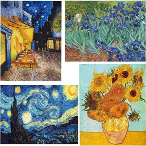 Ayuhr-Diy Diamond Painting Kit - 4 Pièces, Complet 5d Kit De Peinture Diamant Pour La Décoration De La Maison Diamant Peinture Pour Les Débutants, Tournesol, Ciel Étoilé (30 * 40cm) - Neuf
