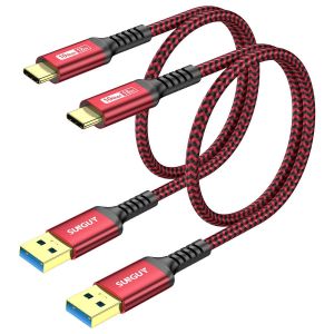 Câble USB C, 1,5m Câble USB A vers C 10 Gbps Câble en nylon tressé de Compatible avec iPhone 16/15 Pro Max, Galaxy S24 S23 S22, Android Auto - Neuf