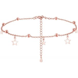 Kal-Bracelet De Cheville R&eacute;glable En Argent Sterling 925 Pour Femme Et Fille - Neuf