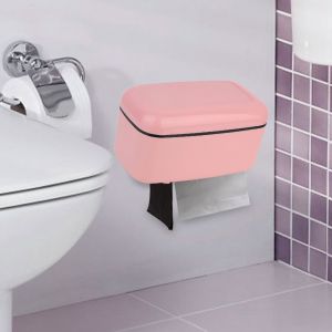 HJLIAN Distributeur de papier toilette mural, boitier en plastique etanche, distributeur de serviettes, rose - Neuf
