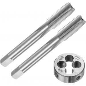 YEMAESRE-Ensemble De 3 Tarauds Et Filières,Métrique M9 X 1,25,Outil De Taraudage Et De Filetage Pour Réparation De Filetage D'Écrou Et De Vis - Neuf