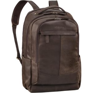 acdsgd-Maxim' Grand Sac &agrave; Dos Homme Cuir Sac a Dos Ordi Portable 17-19 Pouces Backpack Antivol XL Sac Travail Sac a Dos Voyage Femme Cuir V&eacute;ritable - Neuf