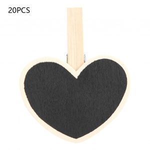 Hjlian Lot De 50 Mini Pinces Pour Tableau Noir, Etiquettes Pour Plantes, Outil De Marquage En Bois Pour La Maison Et Le Bureau, En Forme De Cour - Neuf