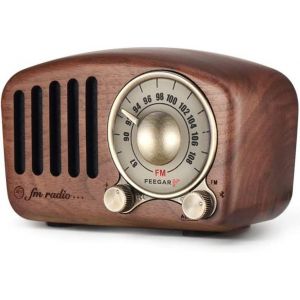 lbgwp60-Radio Feegar Haut-Parleur Bluetooth Rétro Radio Fm Avec Style Classique Ancien Renfort De Basses Fort, Volume Élevé, Fente Pour Carte F Et Fonctionnement Auxiliaire Du Lecteur Mp3 Carte Micro - Neuf