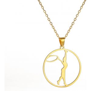 Kal-Collier De Gymnastique Rythmique En Acier Inoxydable Avec Pendentif Pour Filles - Neuf