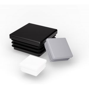 Lot de 10 Bouchons pour Tubes carrés,10x10mm-120x120mm,Noir,Patin Chaise,Patin Meuble,Protection Pied de Chaise,Embout pour Tube (40x40x3mm,Noir) - Neuf