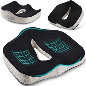 YEMAESRE-Coussin De Siège Ergonomique En Mousse À Mémoire De Forme Pour Coccyx, Réduit Les Douleurs Dorsales Sciatiques, Hémorroïdes, Coccyx, Coussin De Cha Pour Bureau, Fauteuil Roulant, Sièges De - Neuf