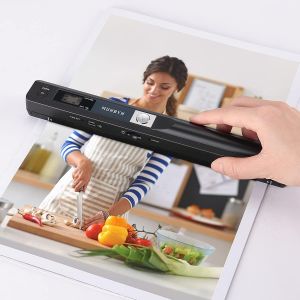 NouvelHorizonstore-Scanner de Documents Portable Mini Scanner de Poche Portable sans Fil avec SD 16GB, 900 DPI Resolution, A4/S&iquest;&iquest;lection de Format JPG/PDF LCD, Noir - Neuf