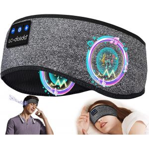 Bandeau Bluetooth Écouteurs Casque de Sommeil sans Fil,Cadeaux pour Homme Femme,Les Mains Libres, Casque Dormir Doux avec Ultra-Fins HD Stéréo pour l'entraînement,Voyage,méditation,Yoga et détente - Neuf