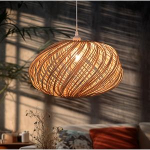 Subzonal-Abat-Jour En Rotin Naturel D45 Cm, Suspension Non-&Eacute;lectrifi&eacute;e, Luminaire Style Bambou Ou Osier Pour &Eacute;clairage De Plafond, Lustre Ou Lampadaire - Neuf