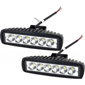 12v 18w 15cm Barre D'éclairage Led, Ip67 Imperméable À L'eau De Projecteurs À Led, Feux De Brouillard Pour Voiture, Moto, 4x4, Camion, Tracteur, Suv, Bateau - Neuf
