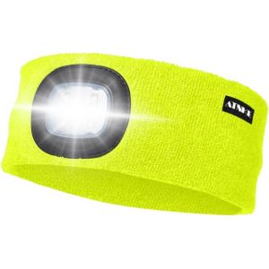 Led Sport Bandeau,Rechargeable Par Usb Ultra-Lumineux 4 Lampe,Elastique Antid&eacute;rapant Bandeau Cheveux Sueur Absorbant Pour Running Basketball Yoga Cyclisme Fitness - Neuf